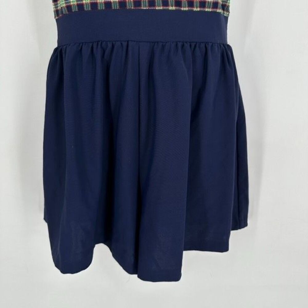 Vintage 80s Jantzen Women's Criss-Cross Back Swimshorts One Piece Blue Size 10 - Picture 7 of 9